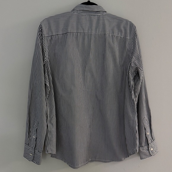 Lauren Ralph Lauren Womens XL Striped Non Iron Button Down Shirt Black White RLL - Picture 3 of 10